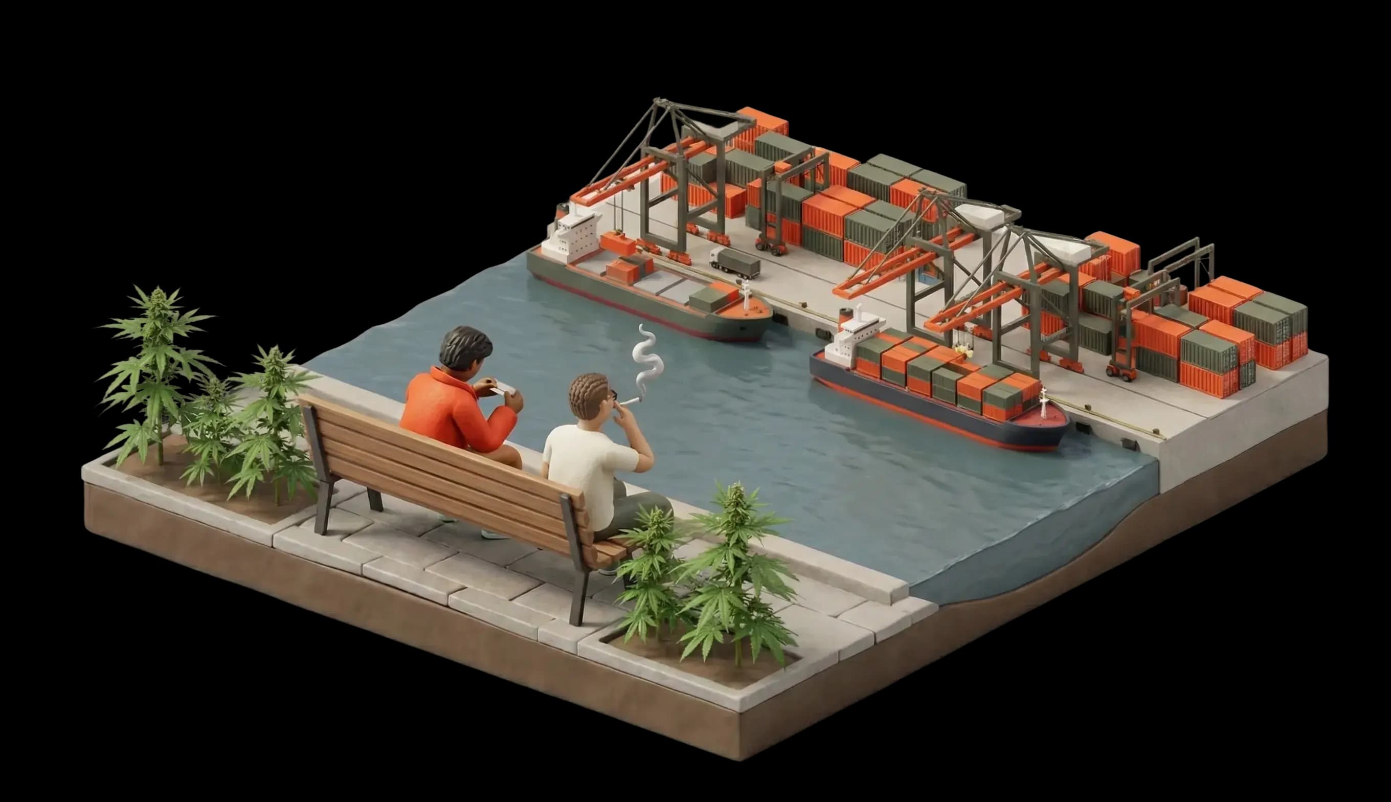 HerbalHub Hamburg Illustration